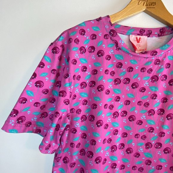 Little Victory X Hayley Elsaesser Dark Cherry Print Pink T-shirt Unisex Size M - Picture 4 of 9